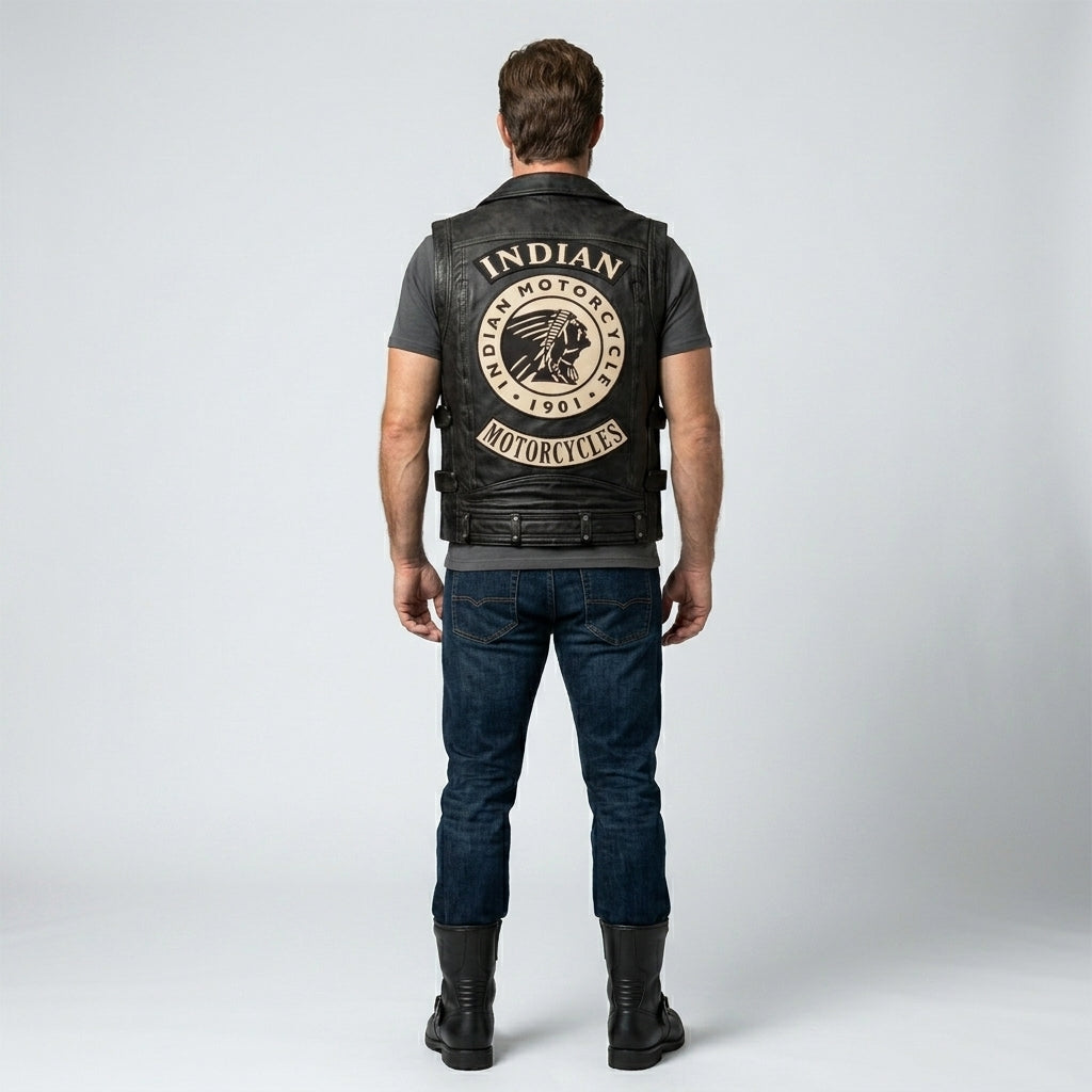 Indian Motorcycle Echtlederweste – Klassische Rider Edition