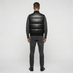 Naro Black Leather Puffer Vest – Buttery Soft Luxury Style