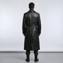 Load image into Gallery viewer, Men’s German Officer WW2 Style Leather Trench Coat – Classic Military Edition
