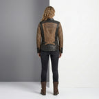 Motorradjacke für Damen Gallun Triple Vent aus Leder – Harley Style Ride Fit