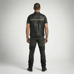 Men’s Passing Link Leather Motorcycle Vest – Classic Rider Edition