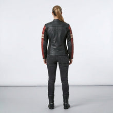 Laden Sie das Bild in den Galerie-Viewer, Damen Leder-Motorradjacke „Racer“ – Indian Style Heritage Edition
