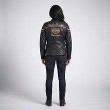 Load image into Gallery viewer, Women’s Miss Enthusiast Leather Motorcycle Jacket – Harley Style Classic Fit
