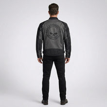 Laden Sie das Bild in den Galerie-Viewer, Herren Willie G Skull Mesh Motorradjacke – Atmungsaktive Motorradjacke im Harley-Stil
