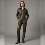Women's OLives Leather Jumpsuit