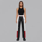 Women's Red Leather Pant