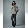 Women's Grey Shearling Jacket