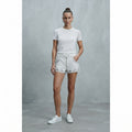 Women's  Faux White Leather Shorts