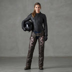 Women Black and Purple  Leather Chaps