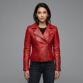 Buy Women's Red Leather  Jacket