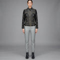 Buy Women's Black Rub-off Cafe Racer Leather Jacket