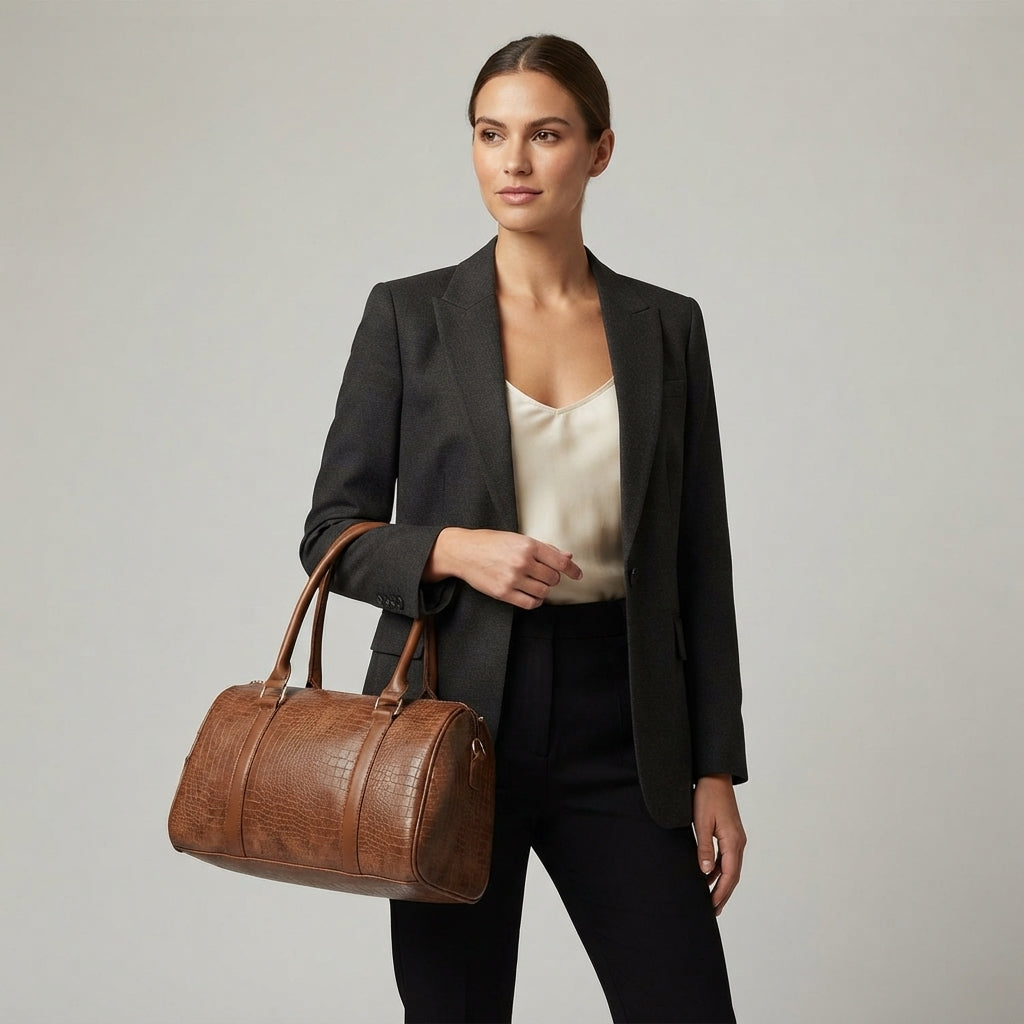 Women's Brown  Leather Shoulder Bag