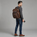 Choclate Brown Walker Cow Leather Backpack