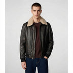 Men's A-2 Aviator Leather Bomber Jacket
