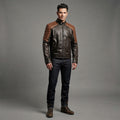 Men's Brown Cafe Racer Jacket