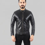 Men's Black Biker Jacket