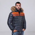 Goose Down Leather Bomber for Men