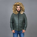 Men's Zinc & Skin Down Leather Jacket