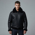 Men's Genuine Fur Bomber B3 Fur Bomber Sheepskin Jacket