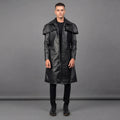 Men's Stylish Black Leather Duster Coats