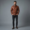 Men's Brown Scully Leather Jacket