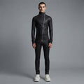 Men's Black Leather Jumpsuit