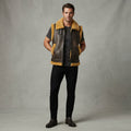 Men's Beige Brown  Shearling Leather Vest