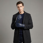 Men's Zinc Leather Gloves - Leather Outlet