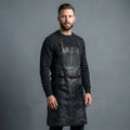 Men's Black Genuine Leather Work Apron