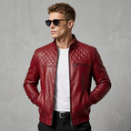 Men's Red Leather Jacket