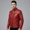 Men's Red Leather Jacket