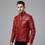 Men's Red Leather Jacket