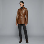 Women's Brown Leather Jacket