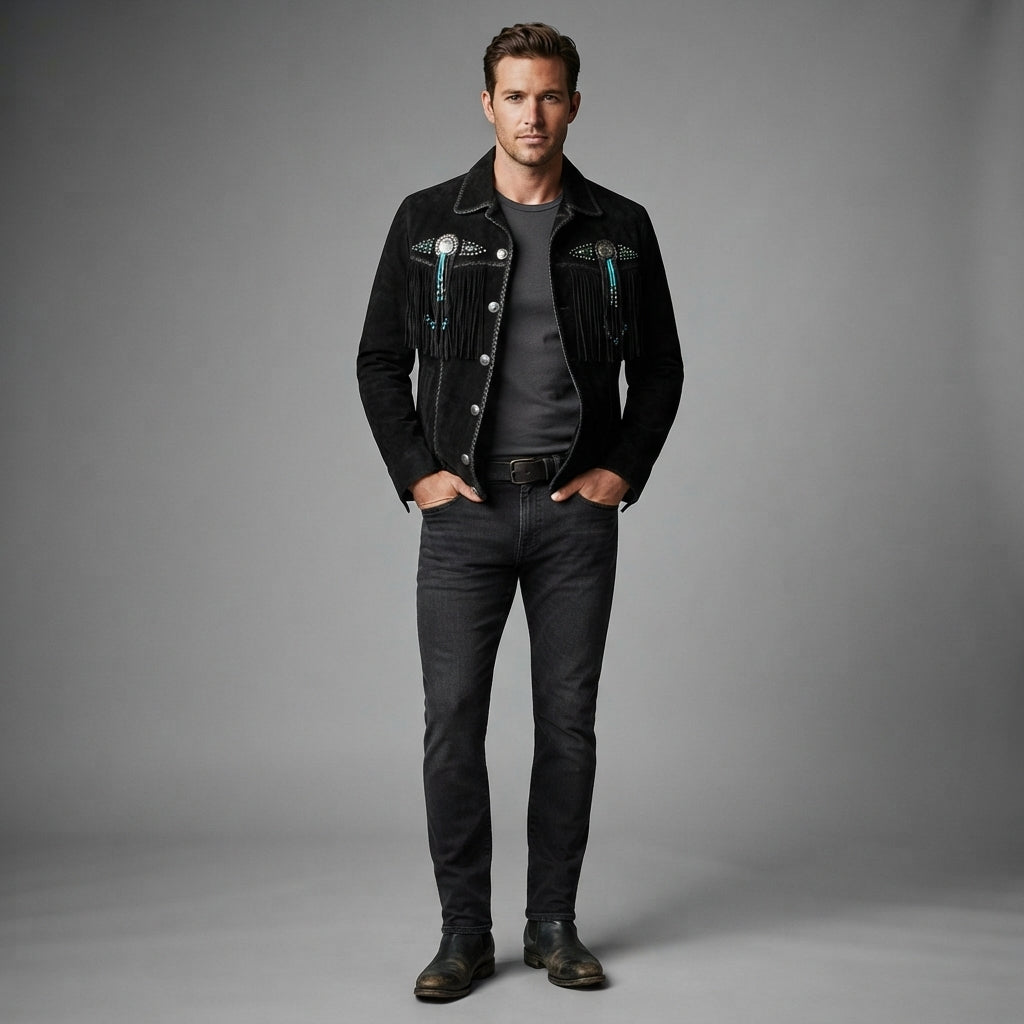 Men's BlackScully Leather Jacket