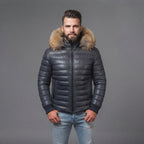 Men's Grey Puffer Jacket