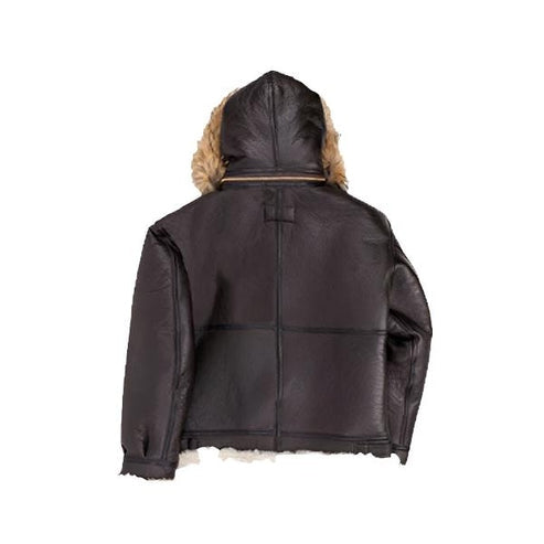 B-3 Hooded Shearling Bomber Jacket