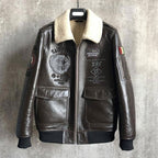 Men’s B3 Sheepskin Bomber Jacket – Winter Warm Aviator