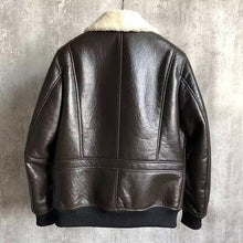 Load image into Gallery viewer, Men’s B3 Sheepskin Bomber Jacket – Winter Warm Aviator
