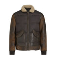 Herren B3 Vintage Braune Shearling Lederjacke