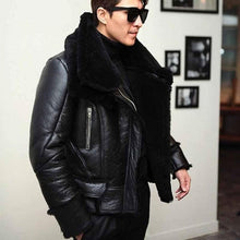 Load image into Gallery viewer, Heritage B‑3 Aviator Bomber – Wool &amp; Lamb‑Fur
