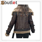 B3 Lammfell-Lederbomberjacke