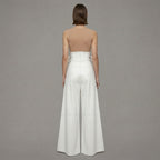 Women's White Leather Pant