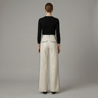 Women's White Leather Pant