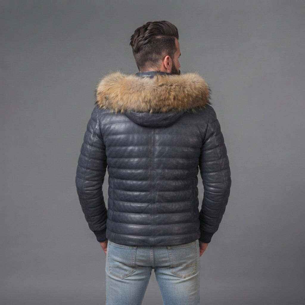 Men's Grey Puffer Jacket