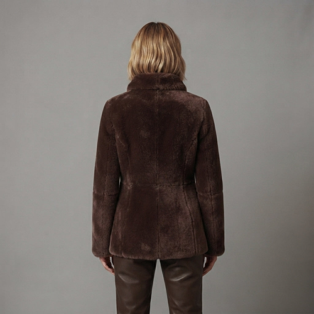 Women's Brown Shearling Jacket