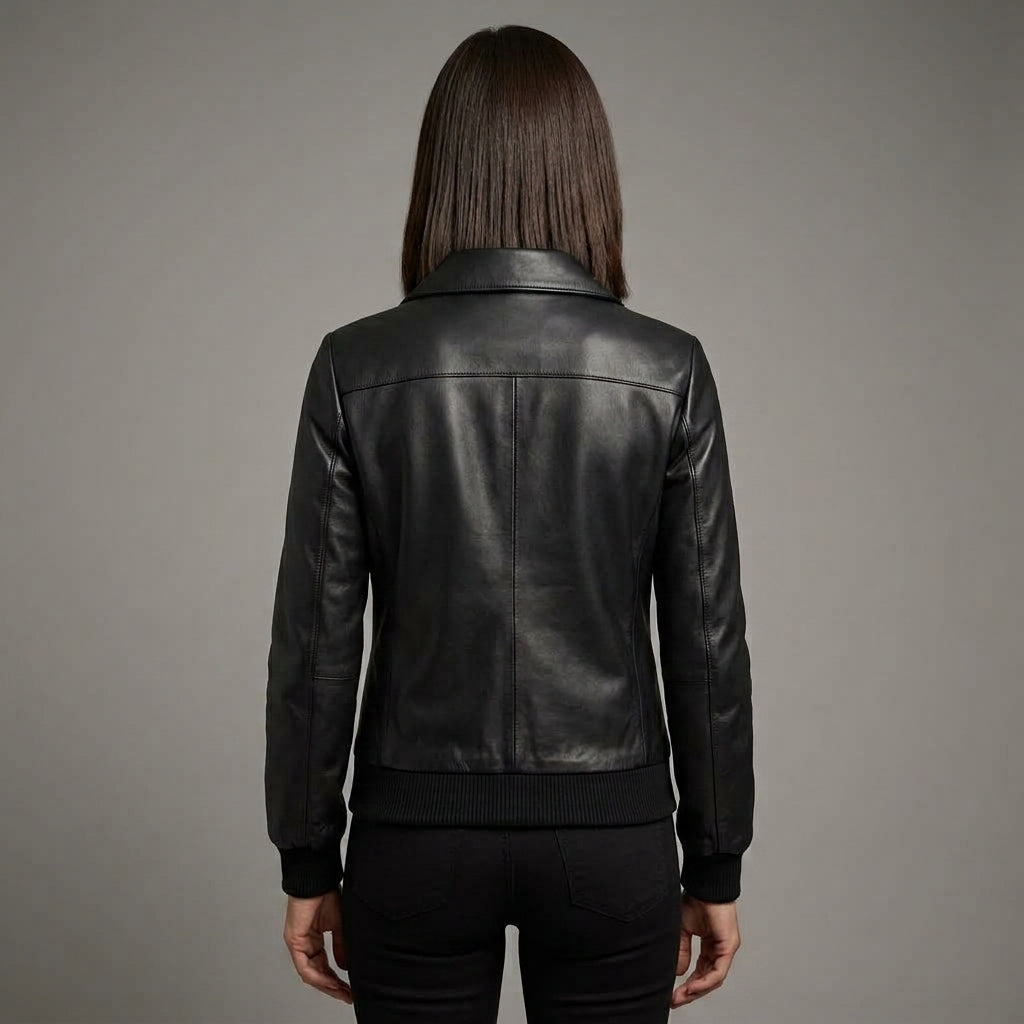 Women's Black Leather Jacket