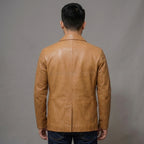 Men's Brown Leather Blazer