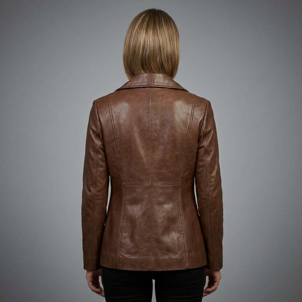 Women's Brown Leather Jacket
