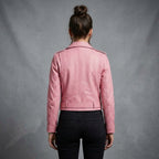 Buy Women's Pink Leather  Jacket