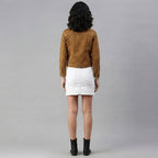 Buy Roman Brown Classic Cotton Denim Jacket  for Women's